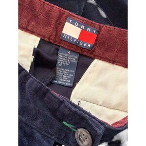 Vintage Navy Blue Velvet Pants Straight Leg High Waist  28w 30L womens